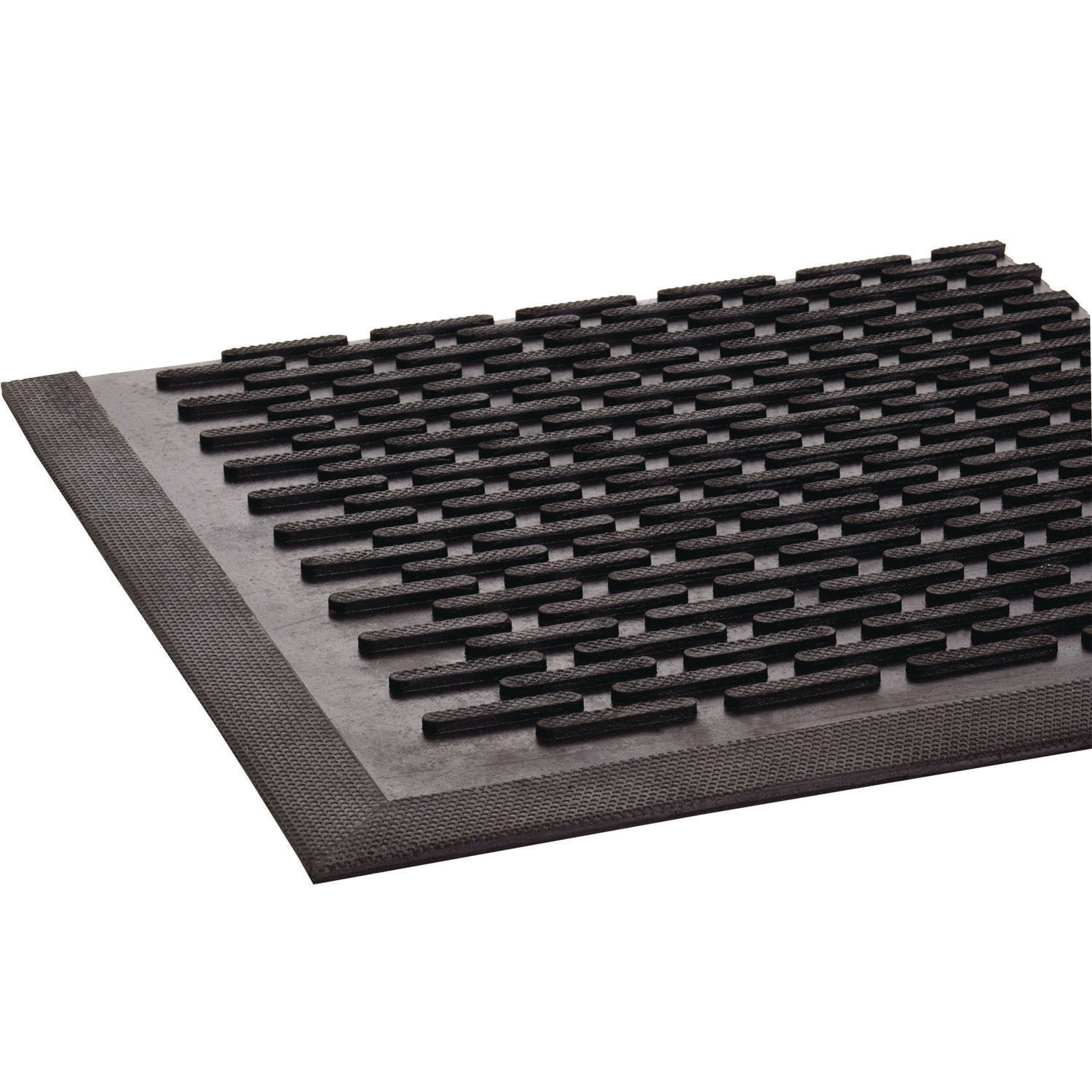 Crown-Tred Indoor/Outdoor Scraper Mat, Rubber, 35.5 x 59.5, Black - 3