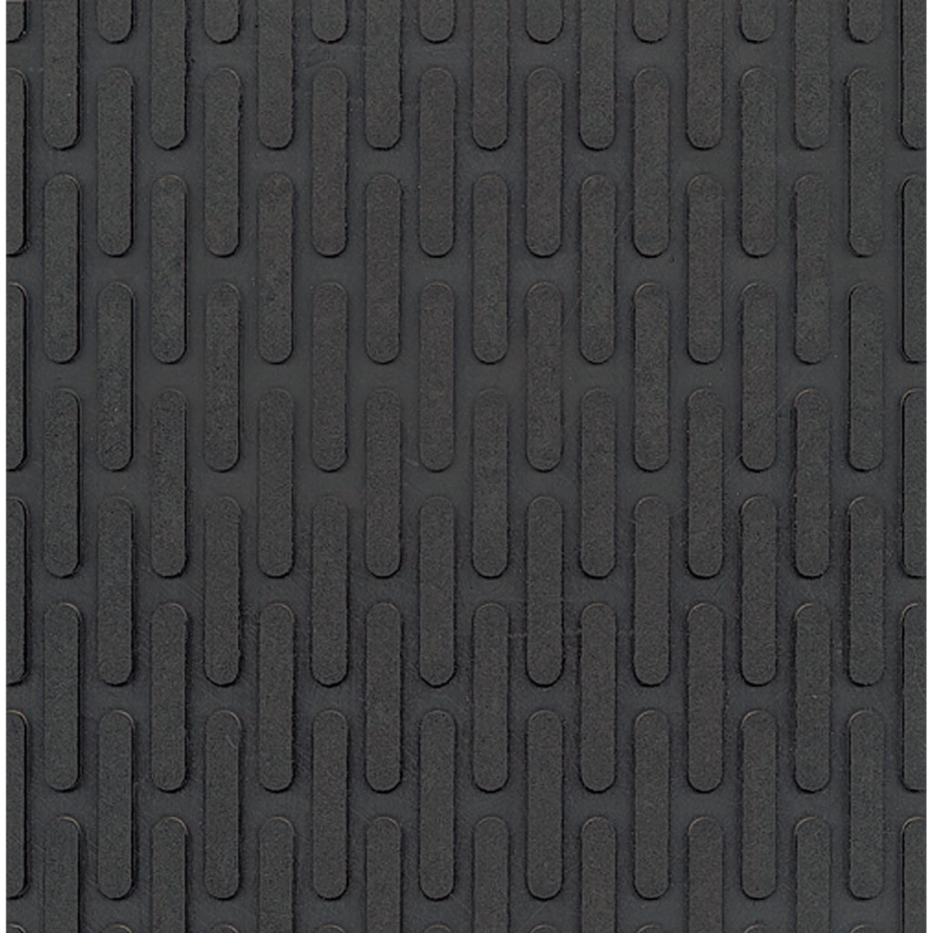 Crown-Tred Indoor/Outdoor Scraper Mat, Rubber, 35.5 x 59.5, Black