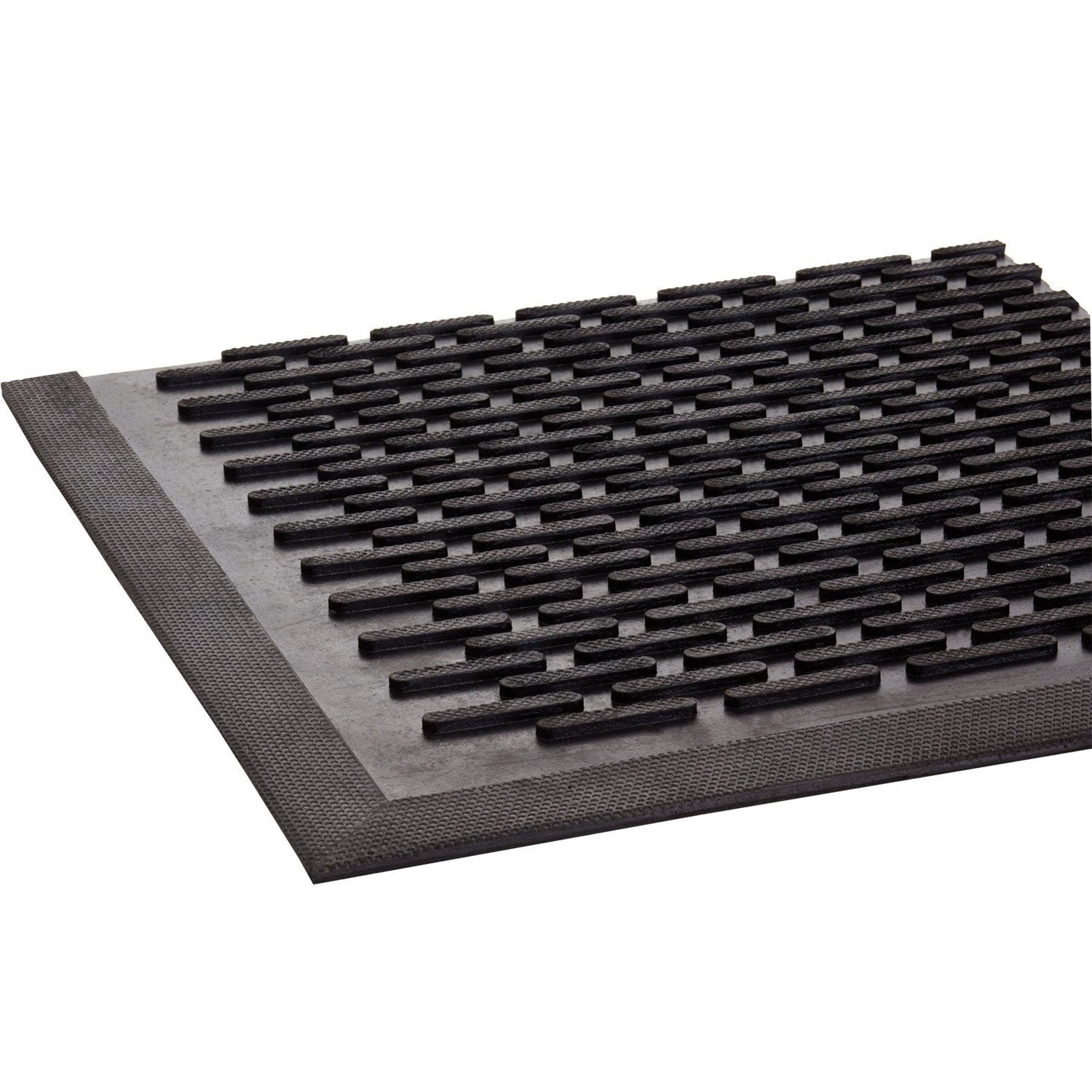 Crown-Tred Indoor/Outdoor Scraper Mat, Rubber, 43.75 x 66.75, Black - 3