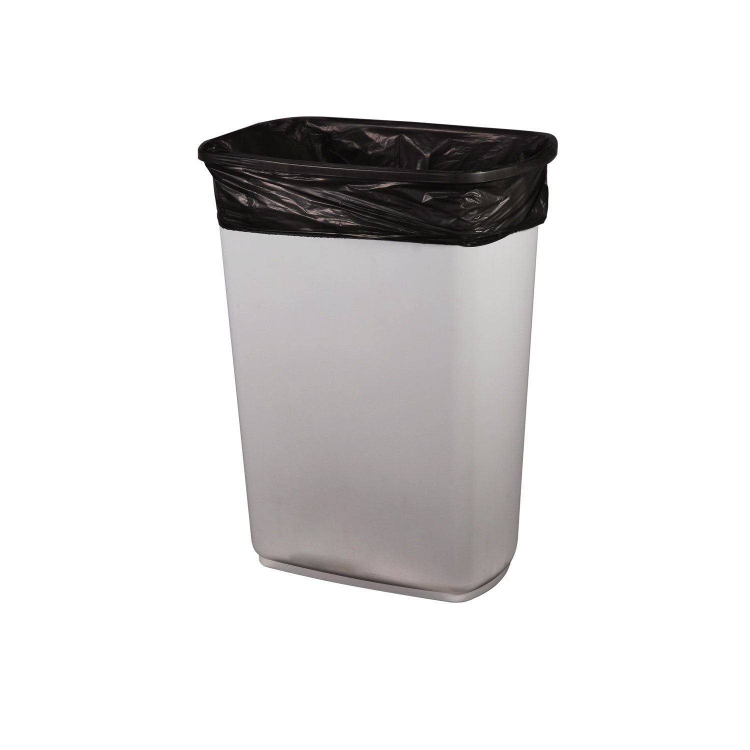 High-Density Waste Can Liners, 8 mic, 24" w x 33" h, Black, 1,000/Carton - 3