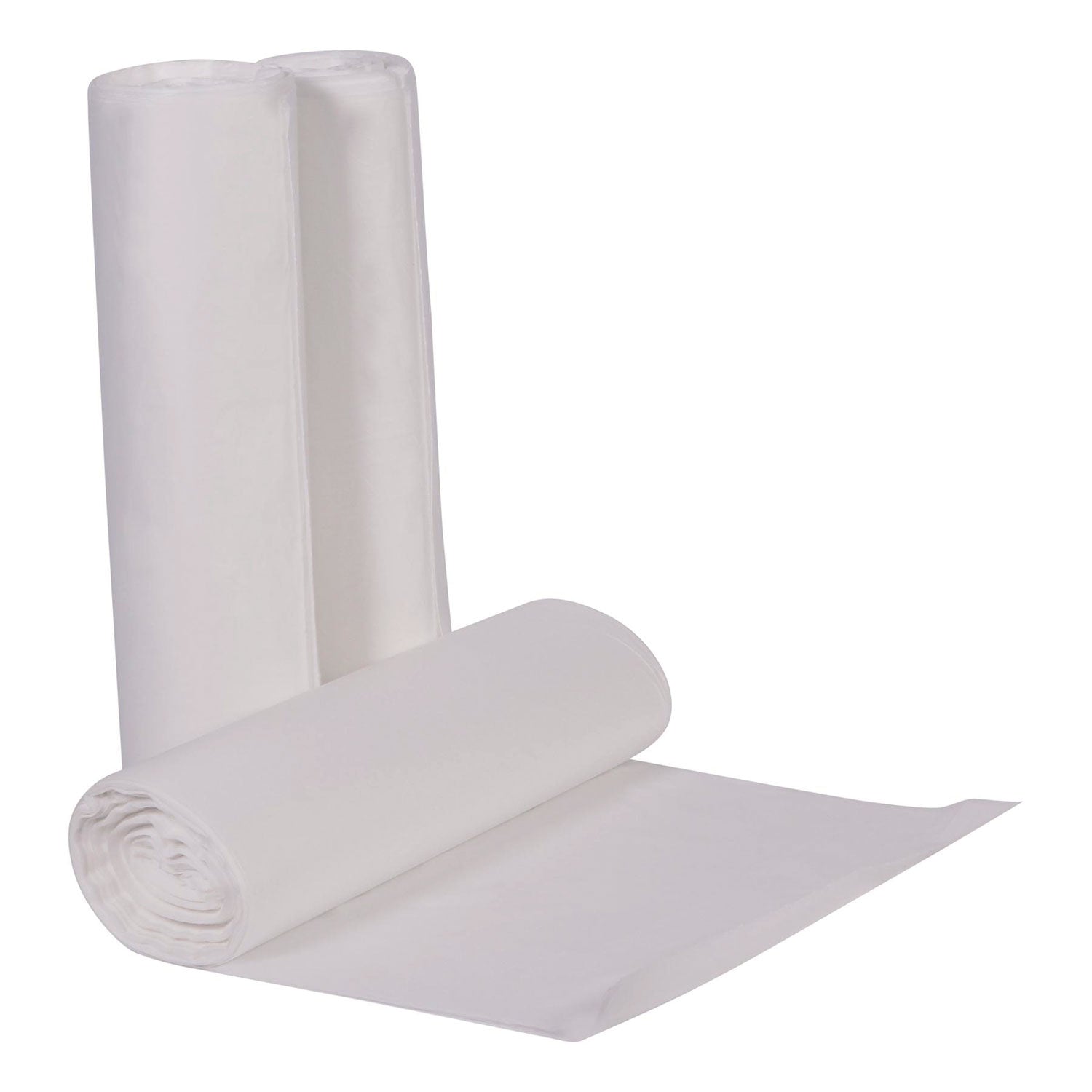 High-Density Coreless Can Liners,40-45Gal,11Mic,40x48,Natural,25Bags/Rl,10Rls/Ct