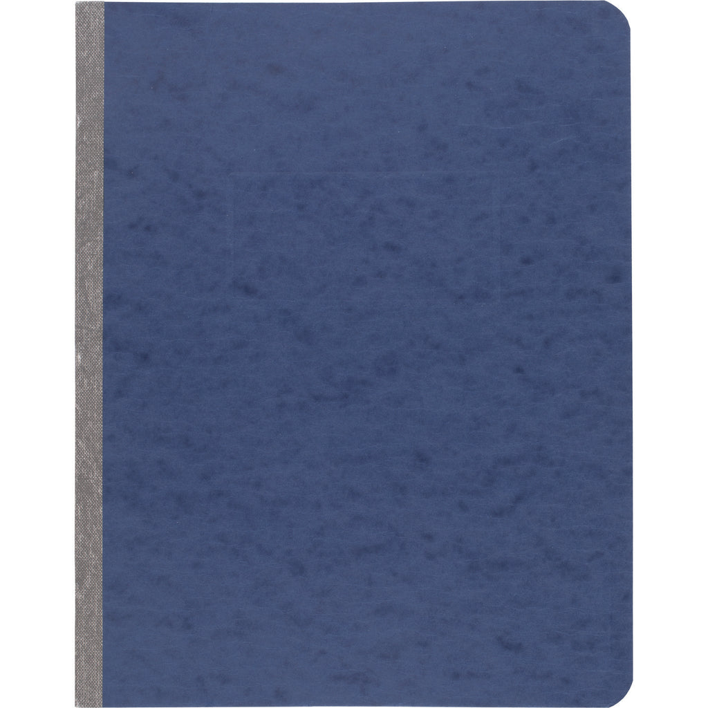 Pressboard Report Cover with Tyvek Reinforced Hinge, Two-Piece Prong Fastener, 3" Capacity, 8.5 x 11, Dark Blue/Dark Blue
