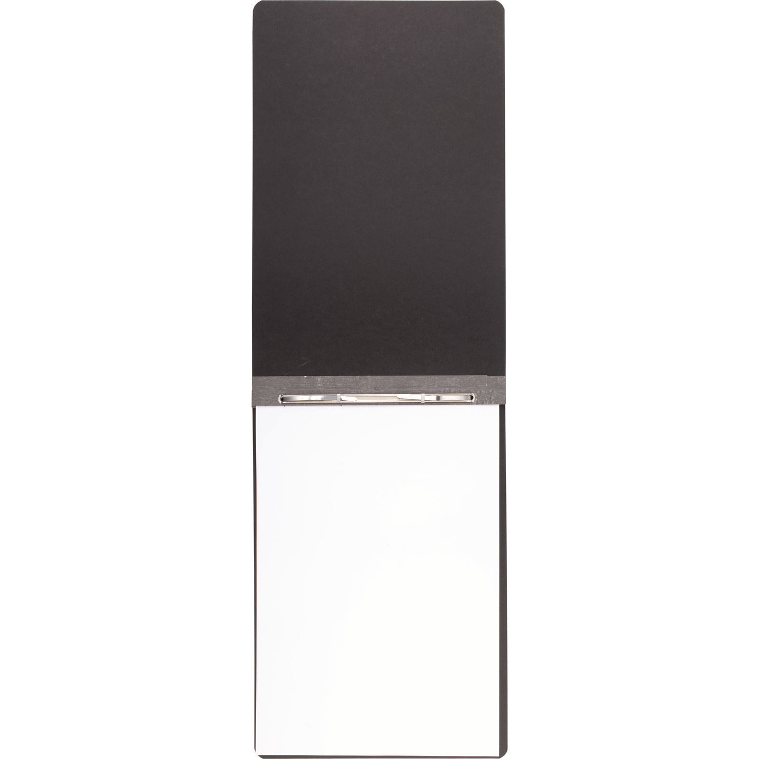 Pressboard Report Cover with Tyvek Reinforced Hinge, Two-Piece Prong Fastener, 3" Capacity, 11 x 17, Black/Black