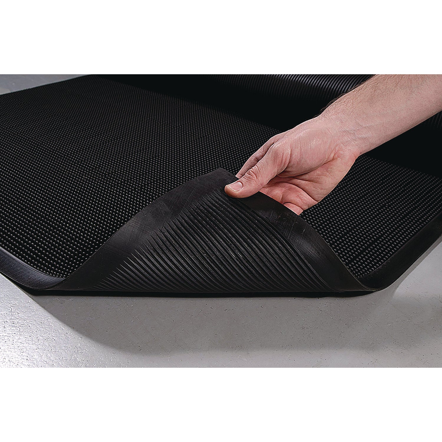 Mat-A-Dor Entrance/Antifatigue Mat, Rubber, 36 x 72, Black - 4