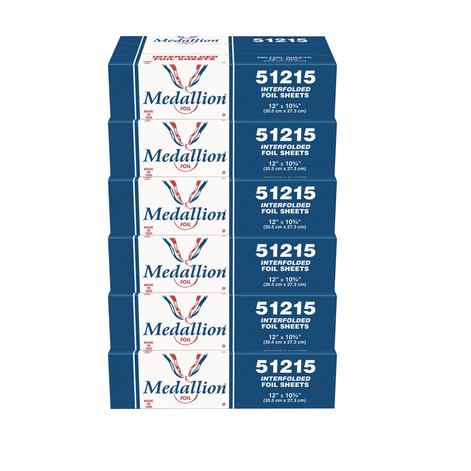 Medallion Interfolded Foil Sheets, 12 x 10.75, 500/Box, 6 Boxes/Carton - 1