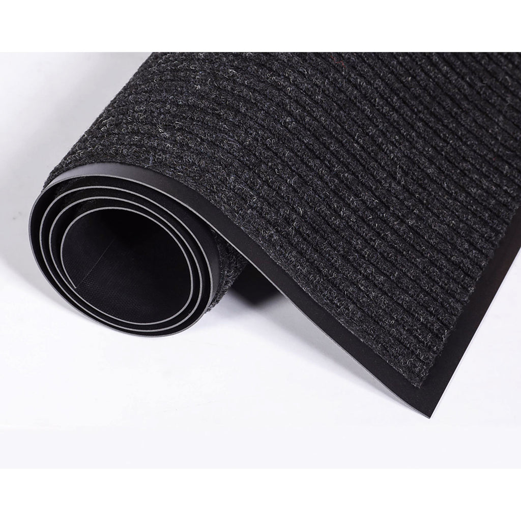 Needle Rib Wipe and Scrape Mat, Polypropylene, 36 x 60, Charcoal - 2
