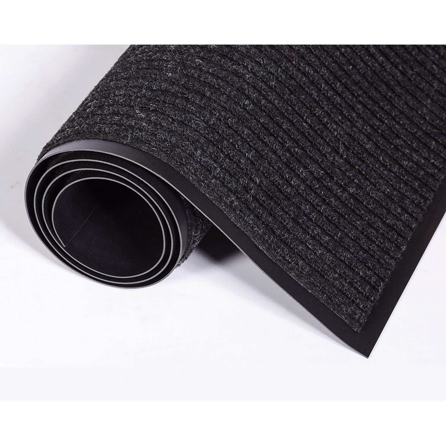 Needle Rib Wipe and Scrape Mat, Polypropylene, 36 x 60, Charcoal - 2