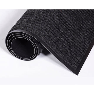 Needle Rib Wipe and Scrape Mat, Polypropylene, 36 x 60, Charcoal - 2