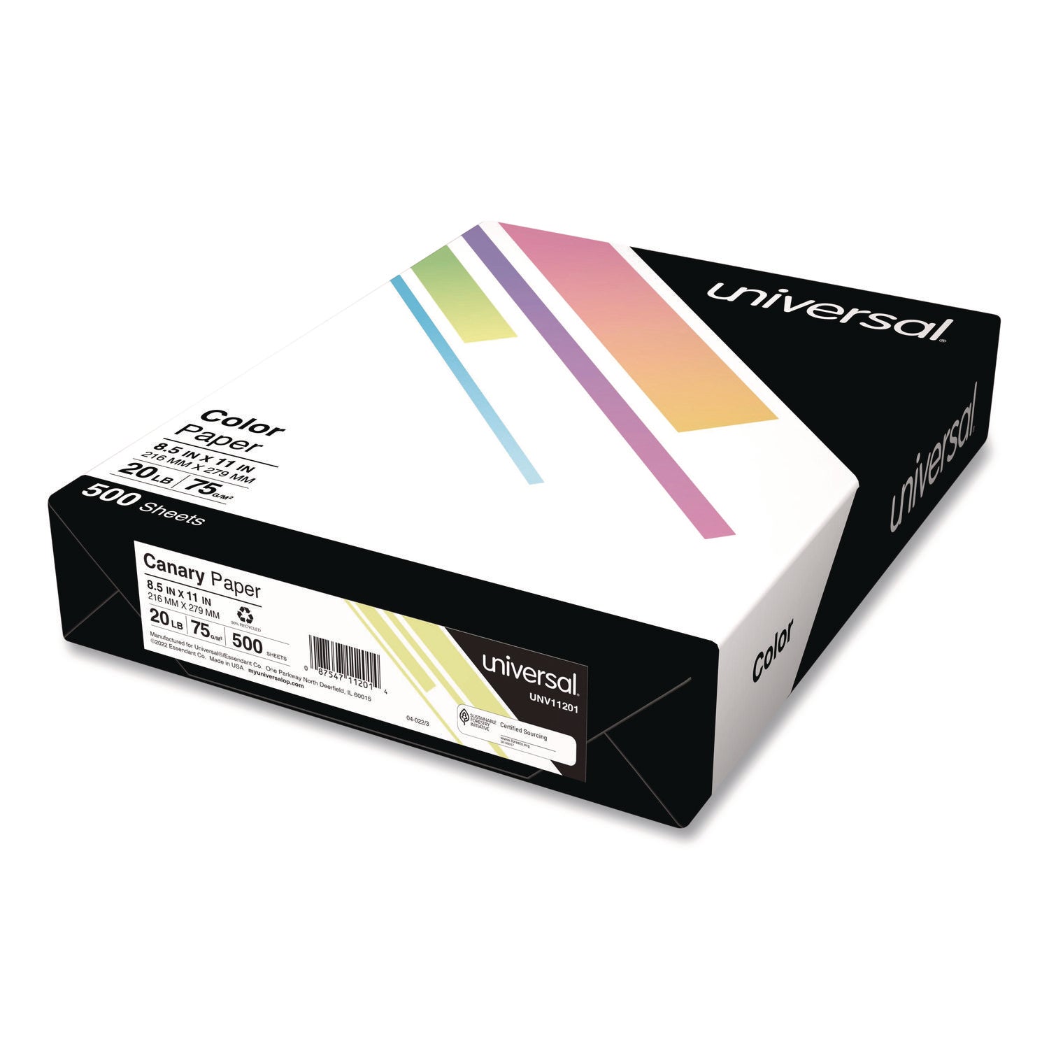 Deluxe Colored Paper, 20 lb Bond Weight, 8.5 x 11, Canary, 500/Ream - 3