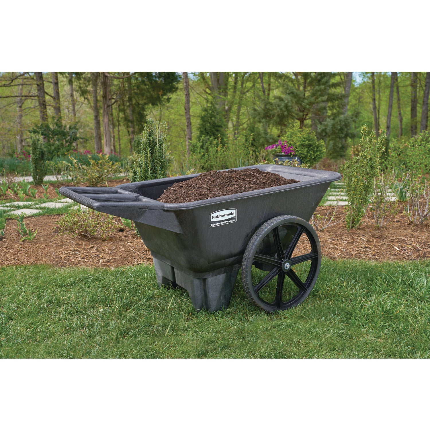 Big Wheel Agriculture Cart, 300-lb Cap, 32-3/4 x 58 x 28-1/4, Black - 2