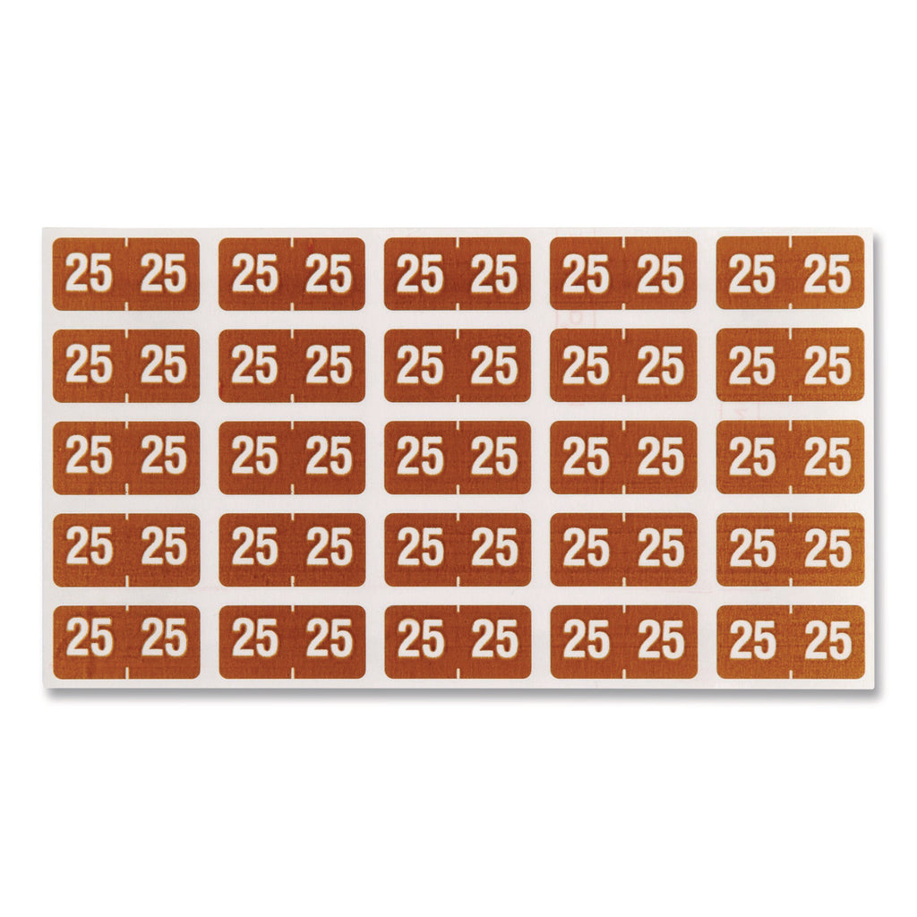 Smead ETS Color-Coded Year Labels - 1/2" Height x 1" Width - Brown - 1 Pack - Self-adhesive