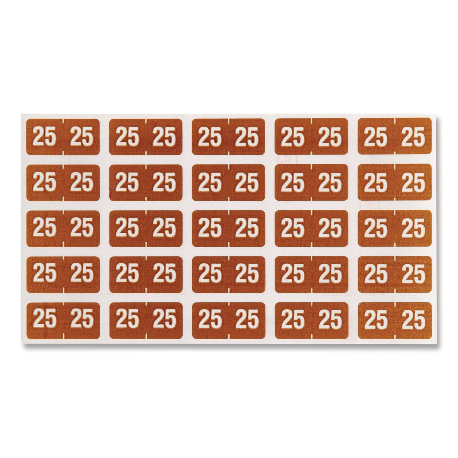 Smead ETS Color-Coded Year Labels - 1/2" Height x 1" Width - Brown - 1 Pack - Self-adhesive