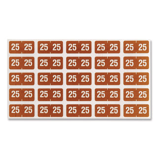 Smead ETS Color-Coded Year Labels - 1/2" Height x 1" Width - Brown - 1 Pack - Self-adhesive
