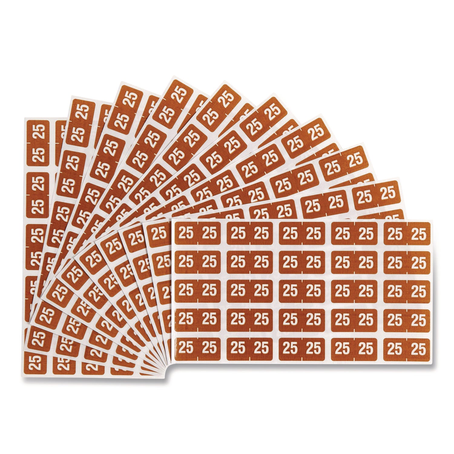 Smead ETS Color-Coded Year Labels - 1/2" Height x 1" Width - Brown - 1 Pack - Self-adhesive