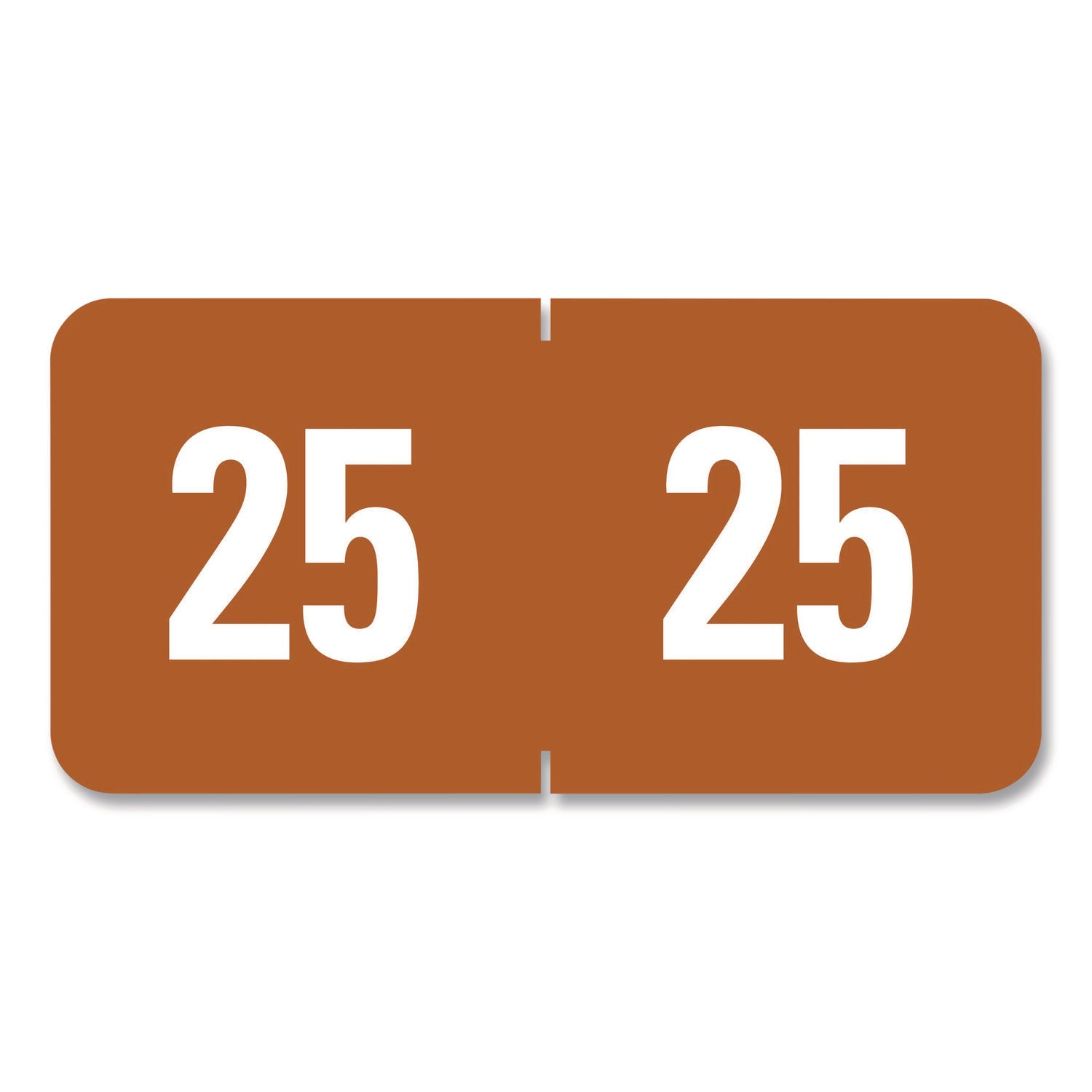 Smead ETS Color-Coded Year Labels - 1/2" Height x 1" Width - Brown - 1 Pack - Self-adhesive