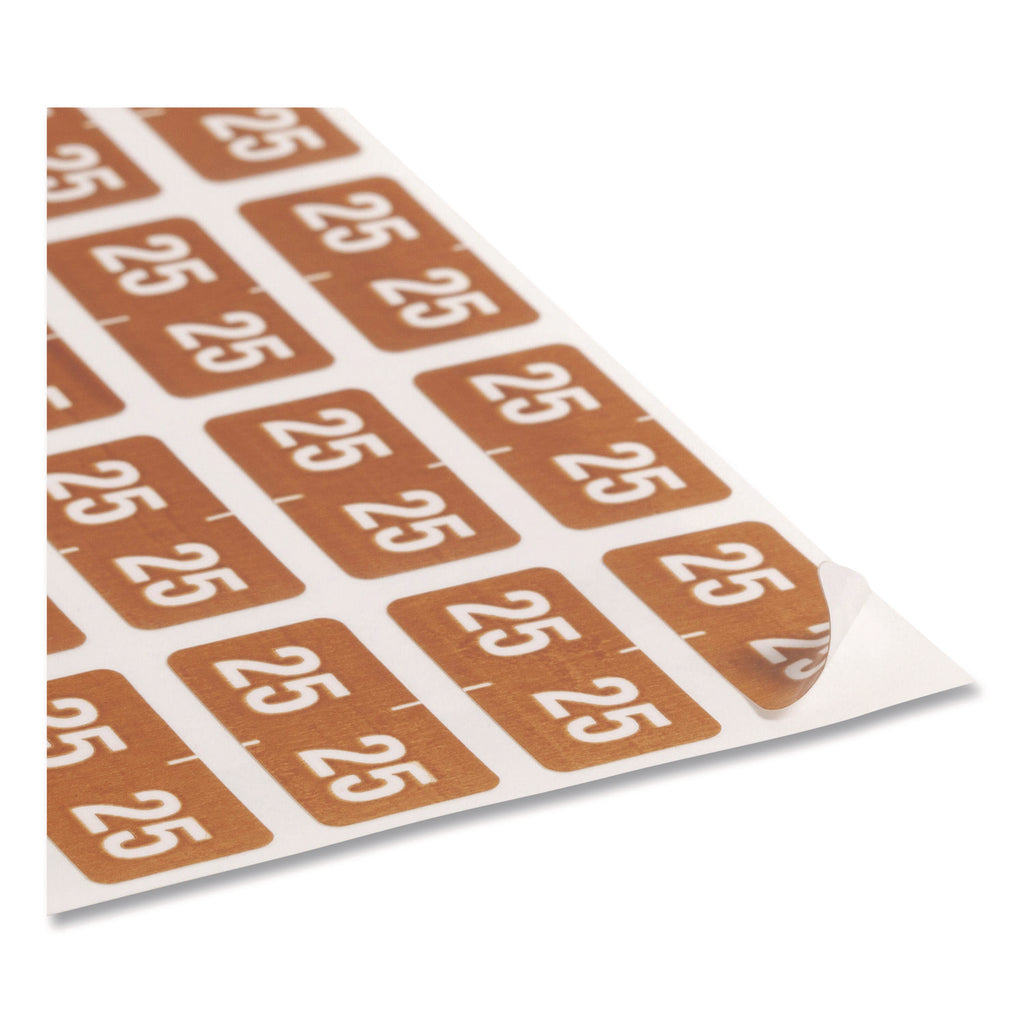 Smead ETS Color-Coded Year Labels - 1/2" Height x 1" Width - Brown - 1 Pack - Self-adhesive