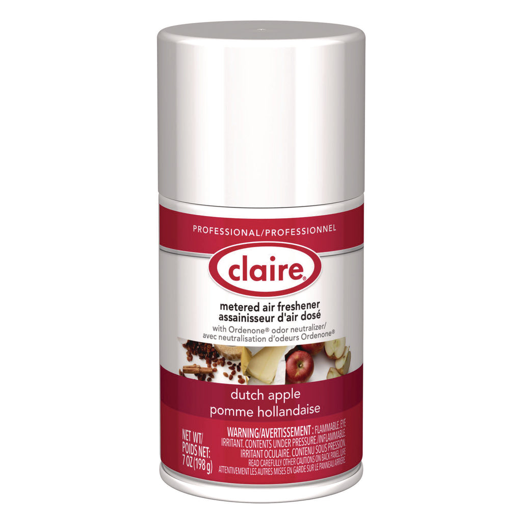 Claire Metered Air Freshener with Ordenone - Aerosol - 6000 ft - 7 fl oz (0.2 quart) - Dutch Apple - 30 Day - 1 Each - Odor Neutralizer