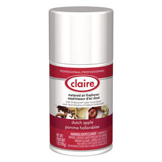 Claire Metered Air Freshener with Ordenone - Aerosol - 6000 ft - 7 fl oz (0.2 quart) - Dutch Apple - 30 Day - 1 Each - Odor Neutralizer