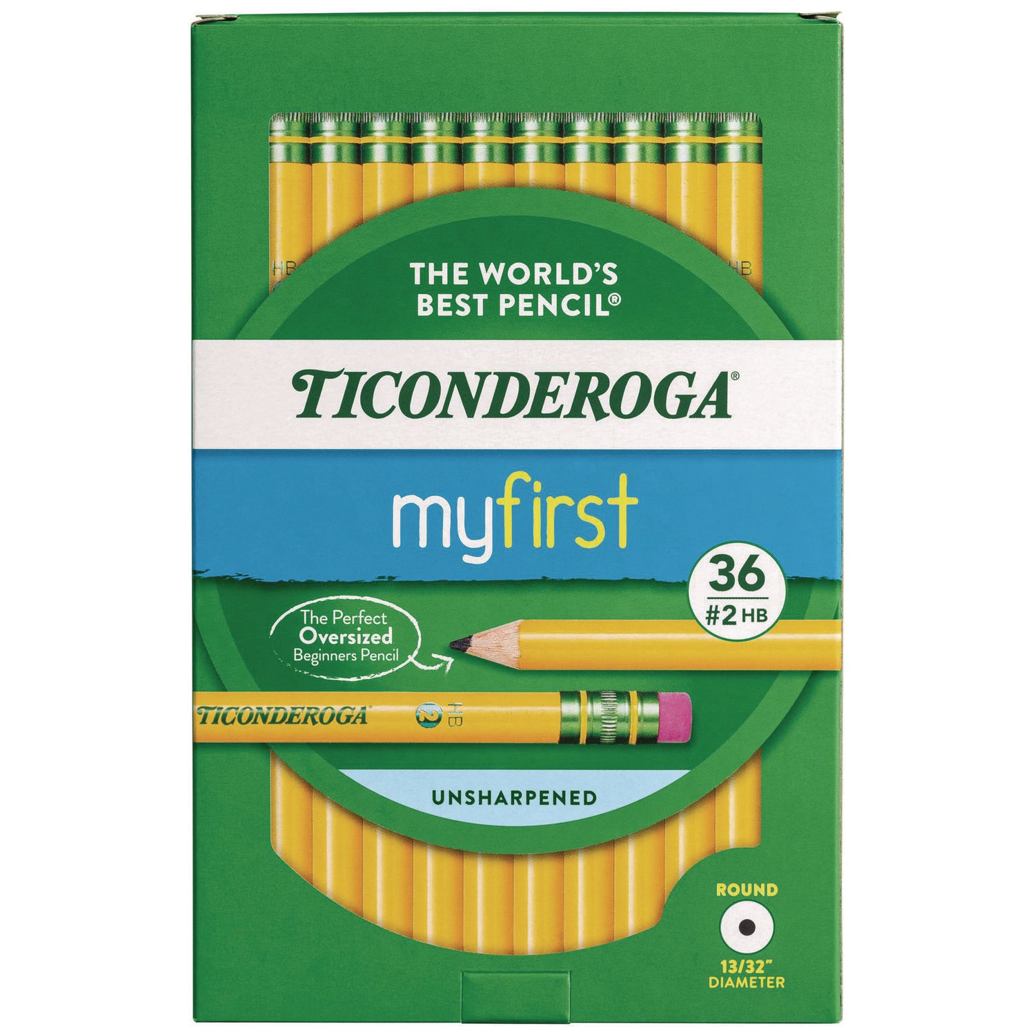 Ticonderoga My First Wood Pencil - #2 Lead - Yellow Cedar Barrel - 36 / Pack