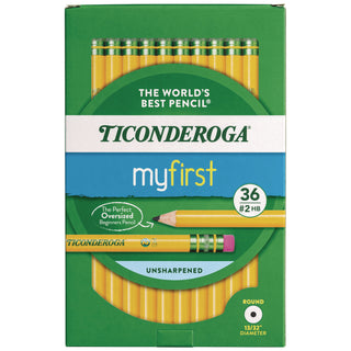 Ticonderoga My First Wood Pencil - #2 Lead - Yellow Cedar Barrel - 36 / Pack