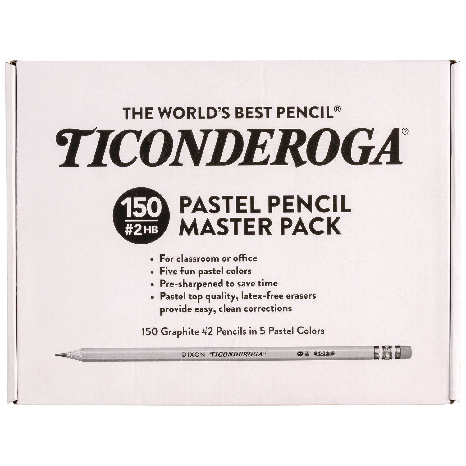 Dixon Wood Pencils - Graphite Lead - Assorted Wood Barrel - 150 / Box