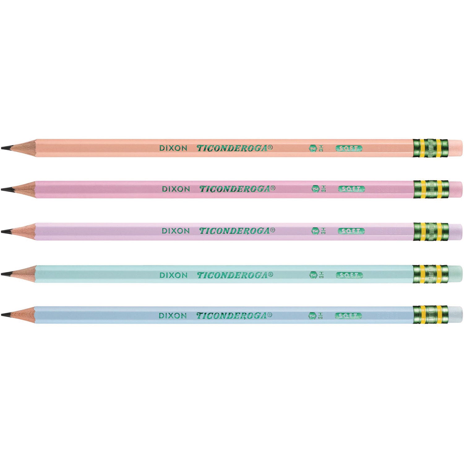 Dixon Wood Pencils - Graphite Lead - Assorted Wood Barrel - 150 / Box