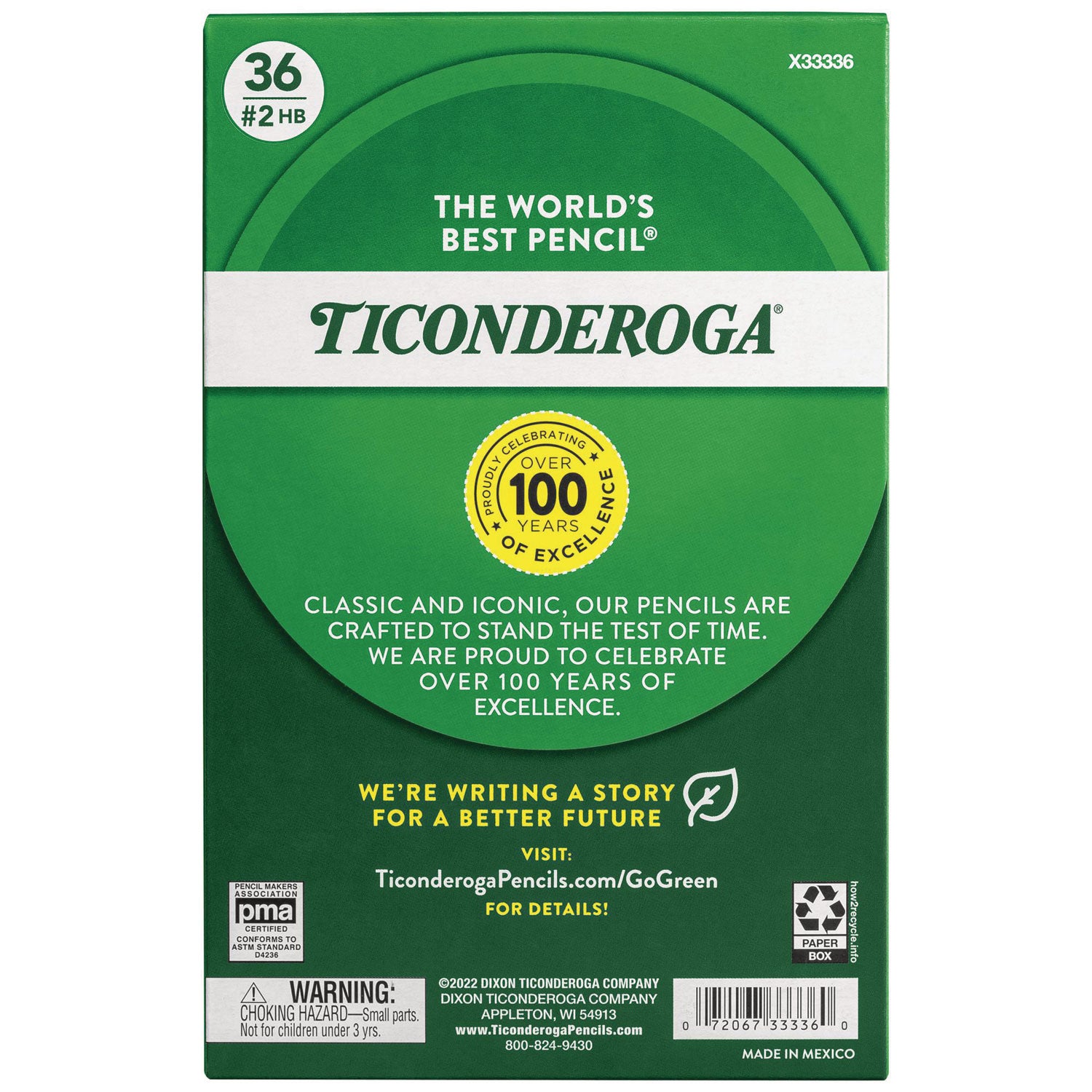 Ticonderoga My First Wood Pencil - #2 Lead - Yellow Cedar Barrel - 36 / Pack