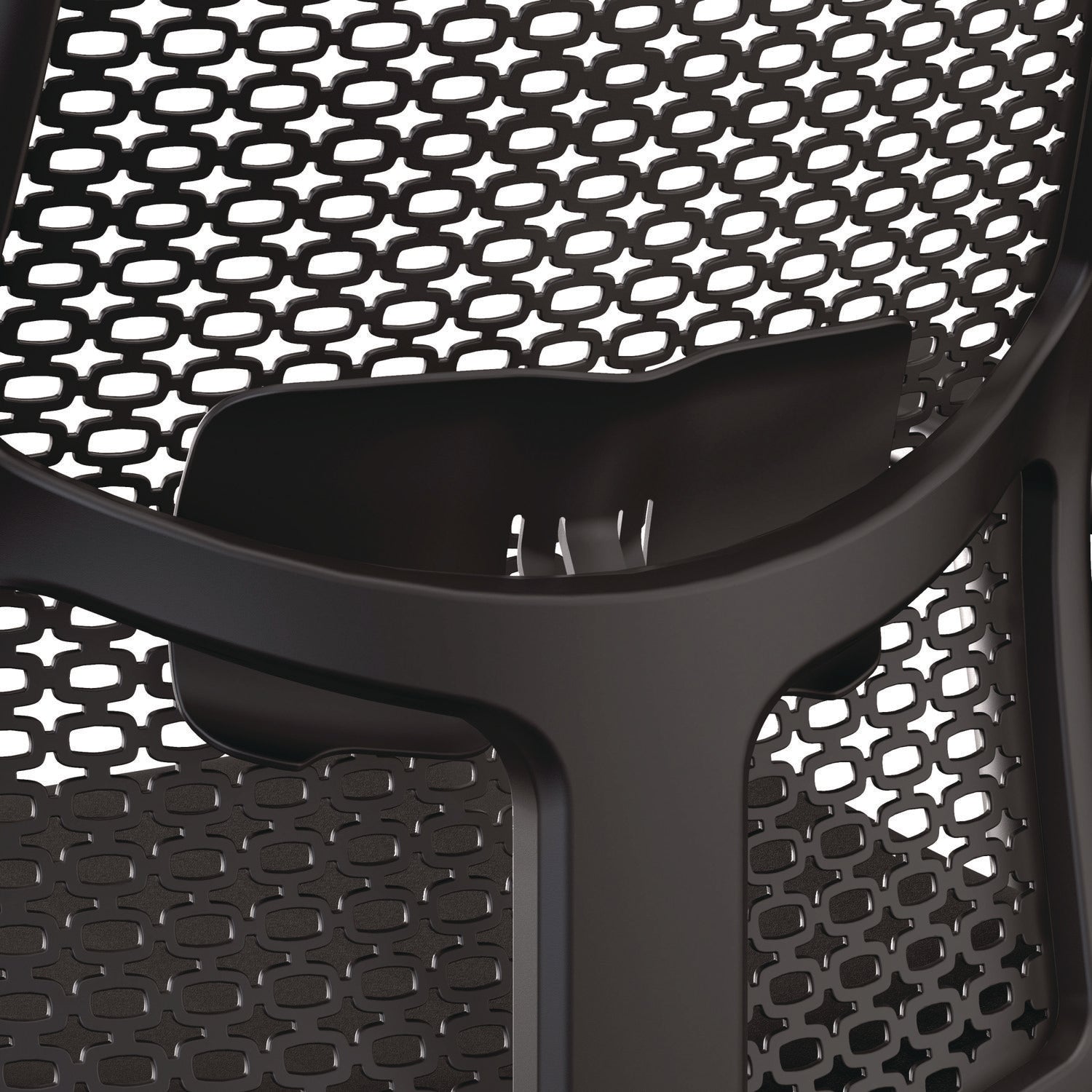 Ignition 2.0 ReActiv Mid-Back Task Chair, 17.25" to 21.75" Seat Height, Basalt Vinyl Seat, Charcoal Back, Black Base - 4
