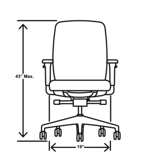 Nucleus Series Recharge Task Chair, 16.63 to 21.13 Seat Height, Frost Seat, Black Back, Black Base
