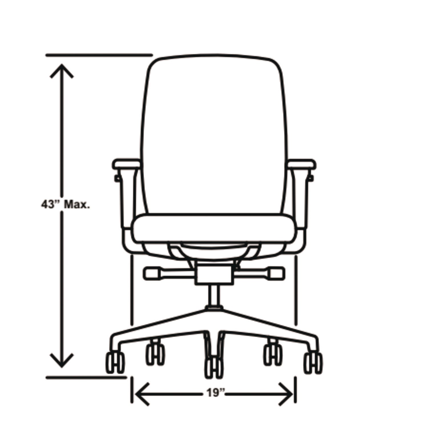 Nucleus Series Recharge Task Chair, 16.63 to 21.13 Seat Height, Frost Seat, Black Back, Black Base