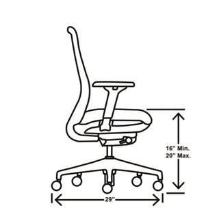 Nucleus Series Recharge Task Chair, 16.63 to 21.13 Seat Height, Frost Seat, Black Back, Black Base