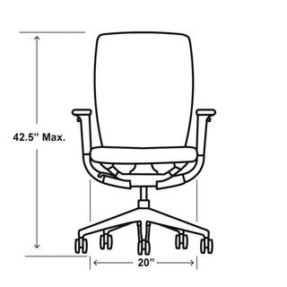 Flexion Mesh Back Task Chair, Supports Up to 300 lb, 14.81" to 19.7" Seat Height, Black/Basalt