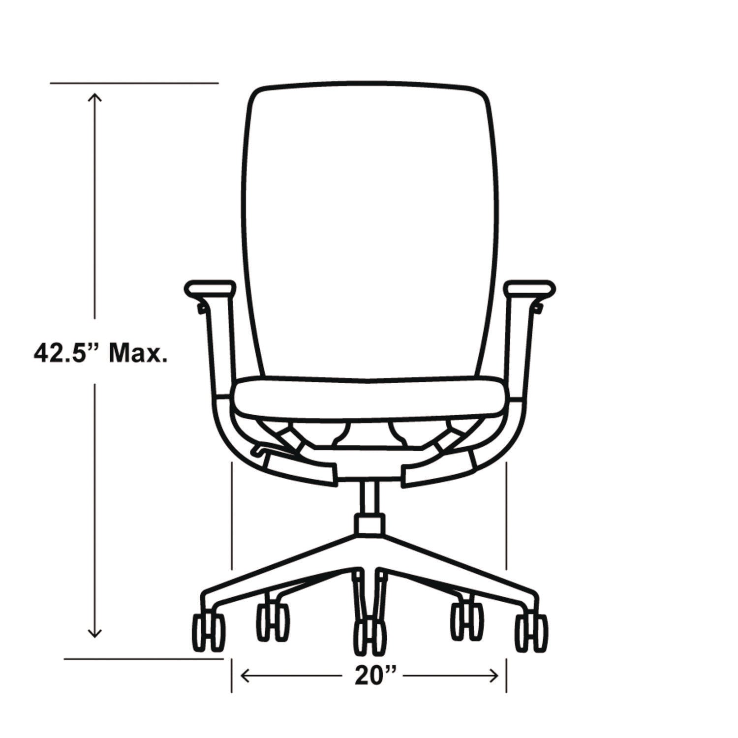 Flexion Mesh Back Task Chair, Supports Up to 300 lb, 14.81" to 19.7" Seat Height, Black/Basalt