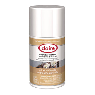Claire Vanilla Metered Aerosol - Aerosol - 330 Sq. ft. - 10 fl oz (0.3 quart) - Vanilla - 30 Day - 12 / Pack