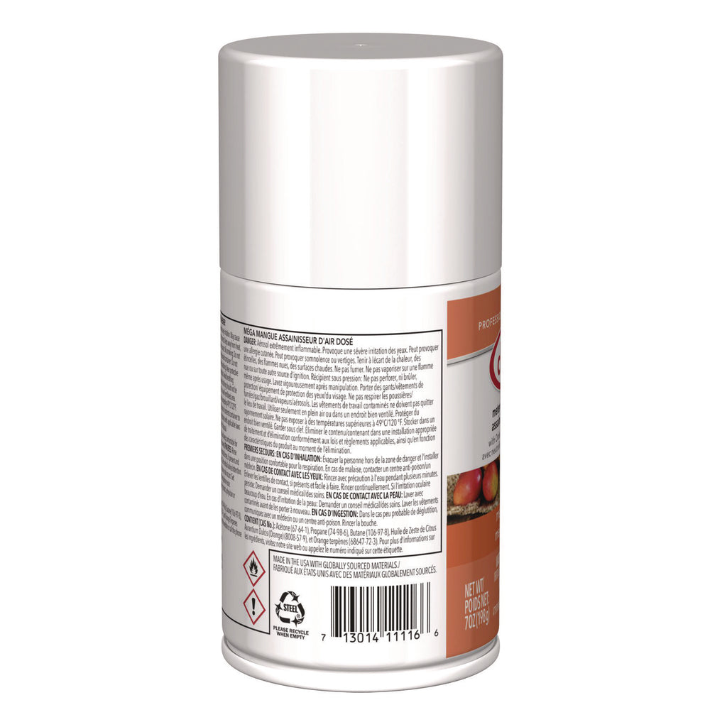Claire Mega Mango Metered Air Freshener - Aerosol - 330 Sq. ft. - 10 fl oz (0.3 quart) - Mango - 30 Day - 12 / Pack