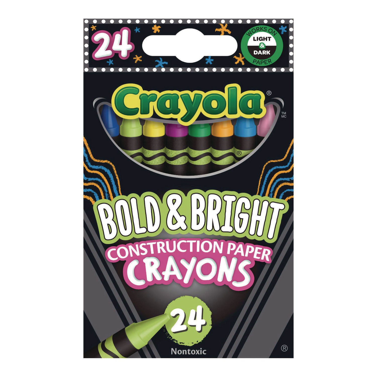 Crayola Construction Paper Crayons - Art, Paper, Cardboard - 1 Pack - Assorted - 1