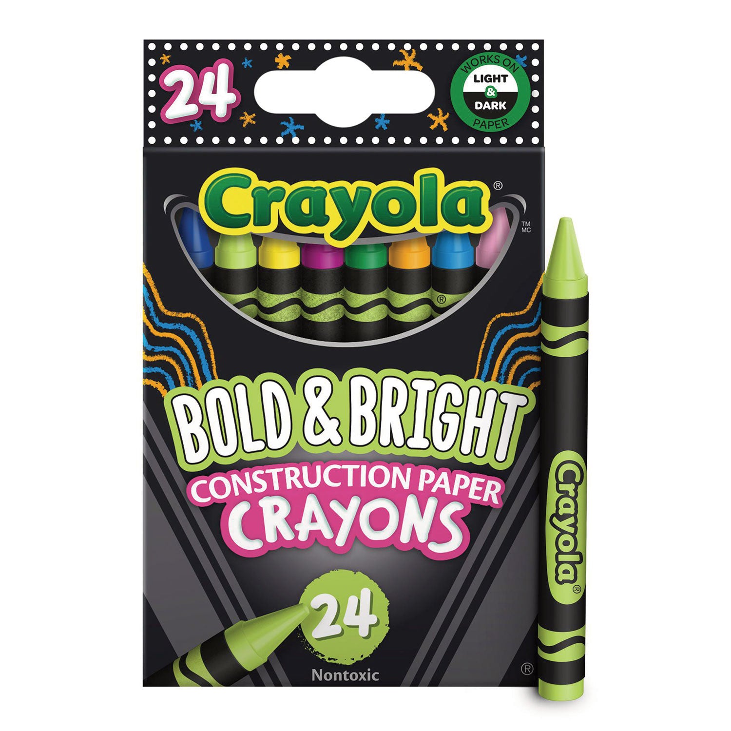 Crayola Construction Paper Crayons - Art, Paper, Cardboard - 1 Pack - Assorted - 3