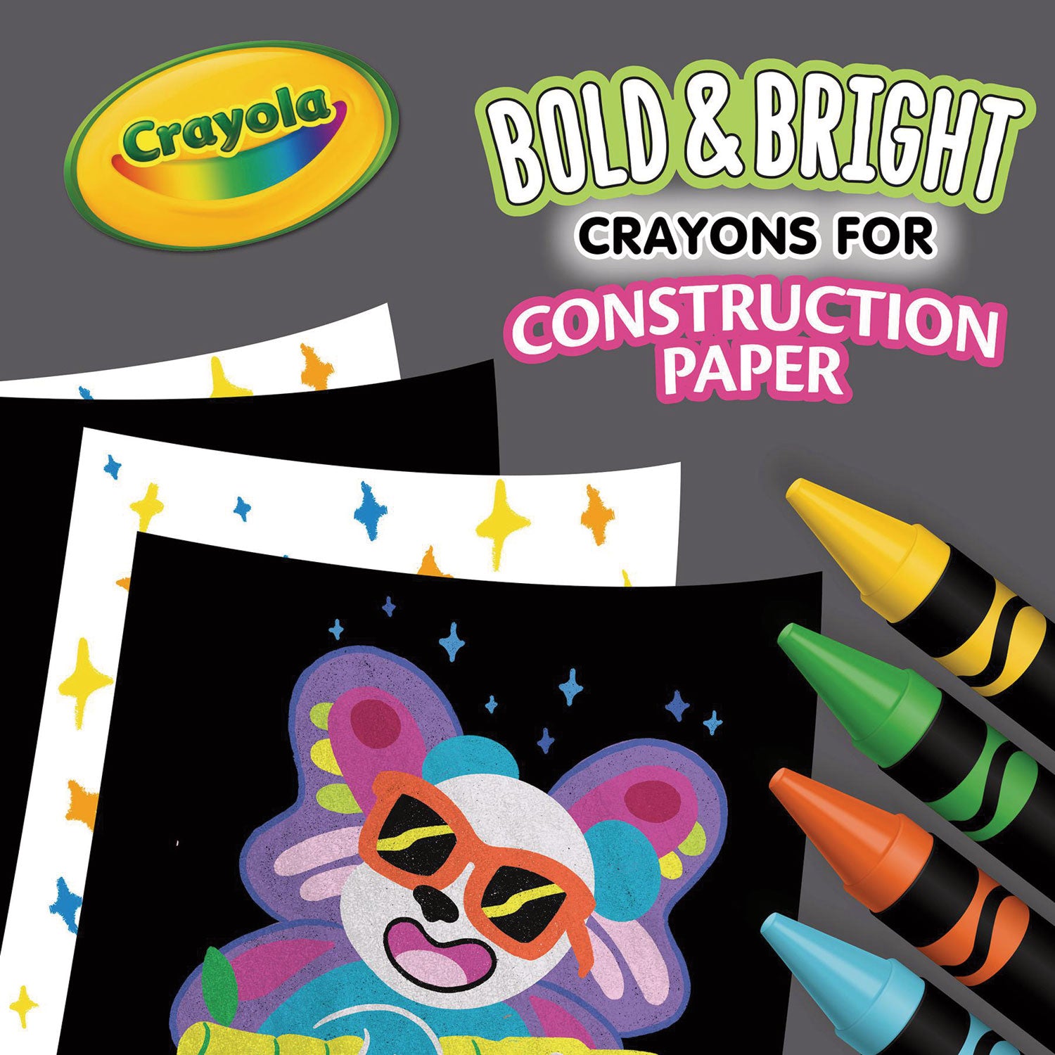 Crayola Construction Paper Crayons - Art, Paper, Cardboard - 1 Pack - Assorted - 5