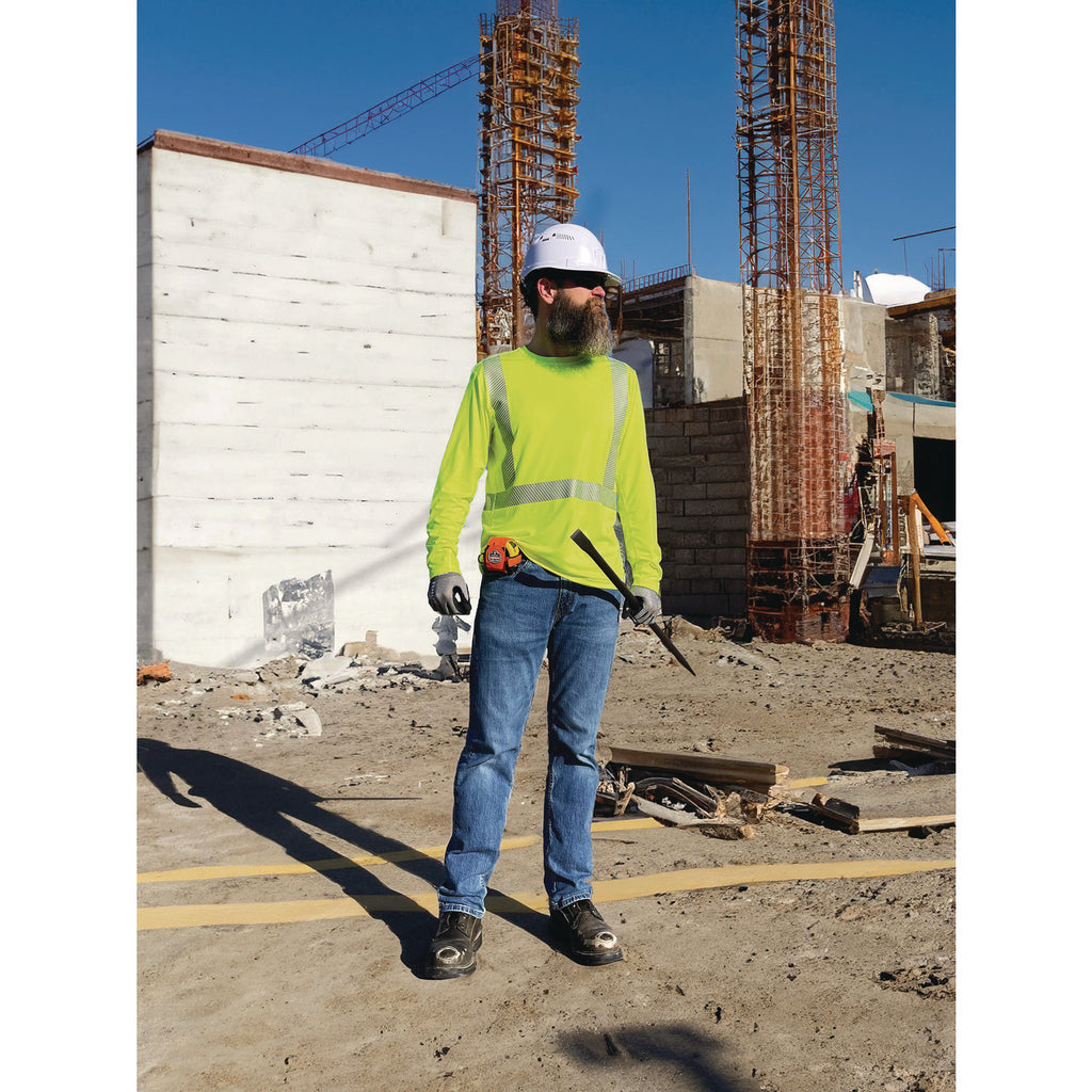 Chill-Its 6688 Cooling Hi-Vis Sun Shirt with UV Protection - Type R, Class 2, M, Lime, Each