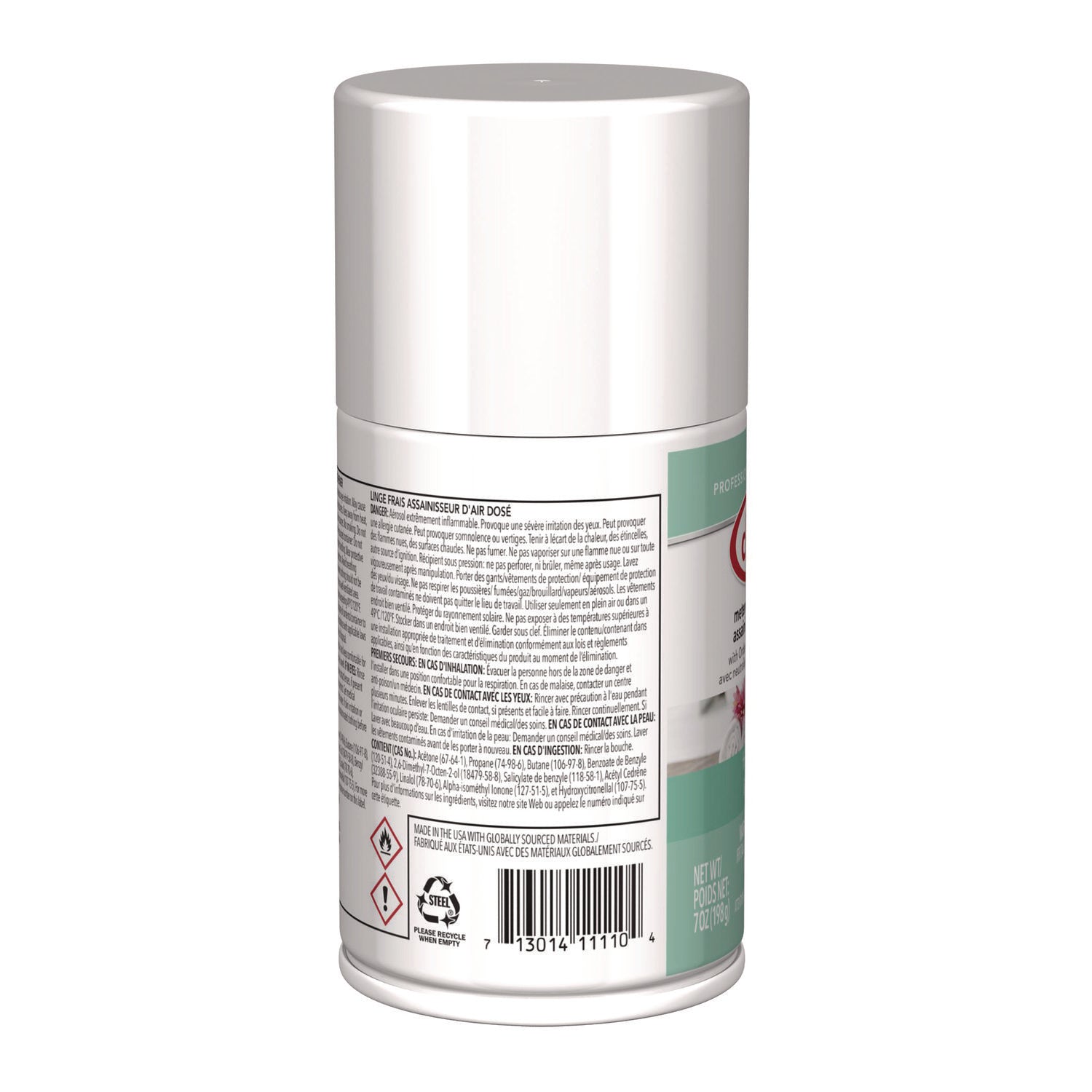 Claire Fresh Linen Metered Aerosol - Aerosol - 330 Sq. ft. - 10 fl oz (0.3 quart) - Fresh Linen - 30 Day - 12 / Pack