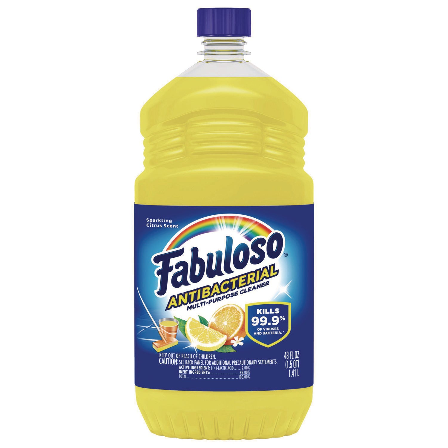 Antibacterial Multi-Purpose Cleaner, Sparkling Citrus Scent, 48 oz Bottle, 6/Carton - 2