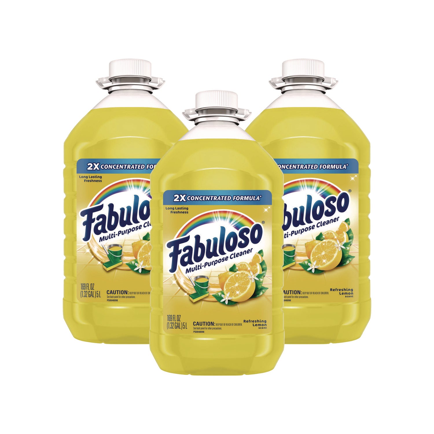 Multi-use Cleaner, Lemon Scent, 169 oz Bottle, 3/Carton - 1