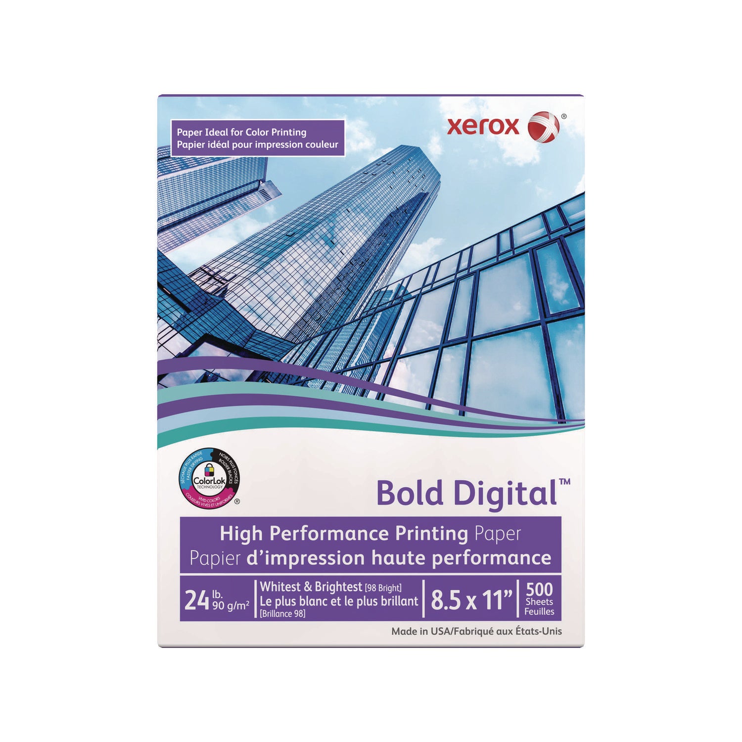 Bold Digital Printing Paper, 98 Bright, 24 lb Bond Weight, 8.5 x 11, White, 500/Ream - 1