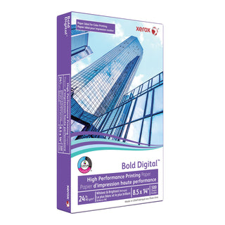 Bold Digital Printing Paper, 98 Bright, 24 lb Bond Weight, 8.5 x 14, White, 500 Sheets/Ream, 8 Reams/Carton - 2