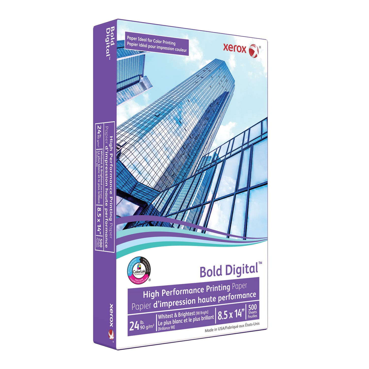 Bold Digital Printing Paper, 98 Bright, 24 lb Bond Weight, 8.5 x 14, White, 500 Sheets/Ream, 8 Reams/Carton