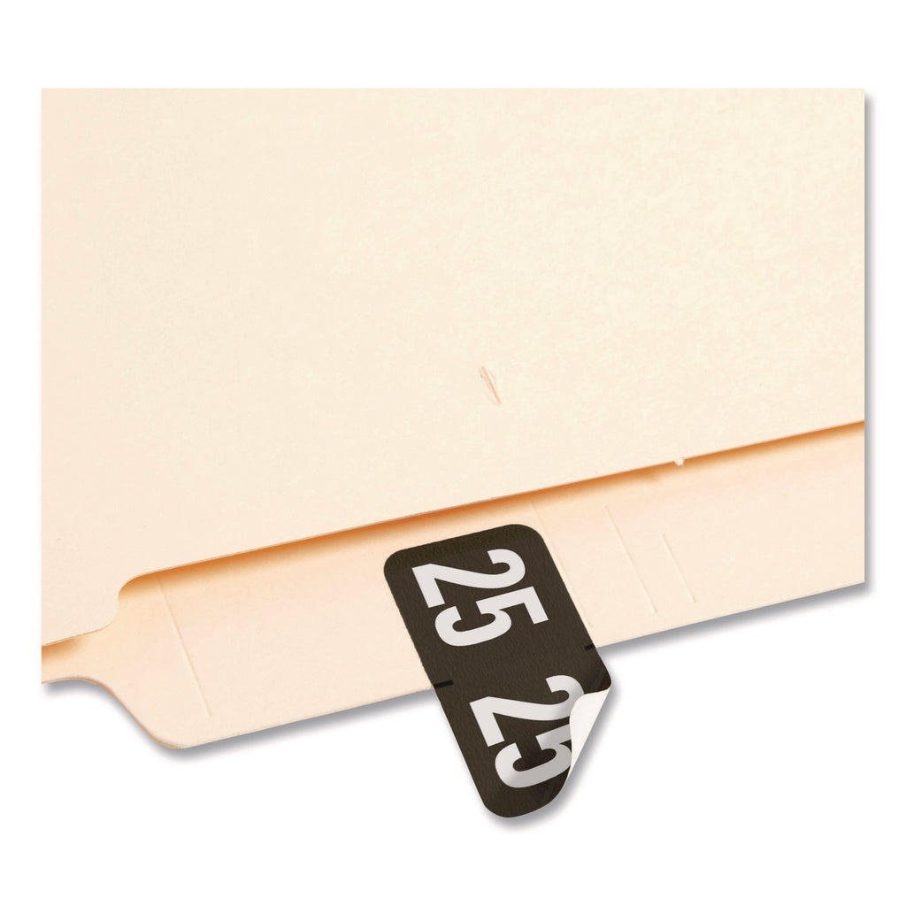 Smead ETYJ Color-Coded Year Labels - 3/4" Height x 1 1/2" Width - Black - 500 / Roll - 1 Roll
