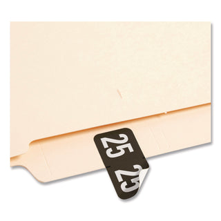 Smead ETYJ Color-Coded Year Labels - 3/4" Height x 1 1/2" Width - Black - 500 / Roll - 1 Roll
