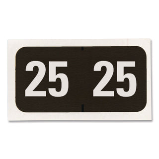 Smead ETYJ Color-Coded Year Labels - 3/4" Height x 1 1/2" Width - Black - 500 / Roll - 1 Roll