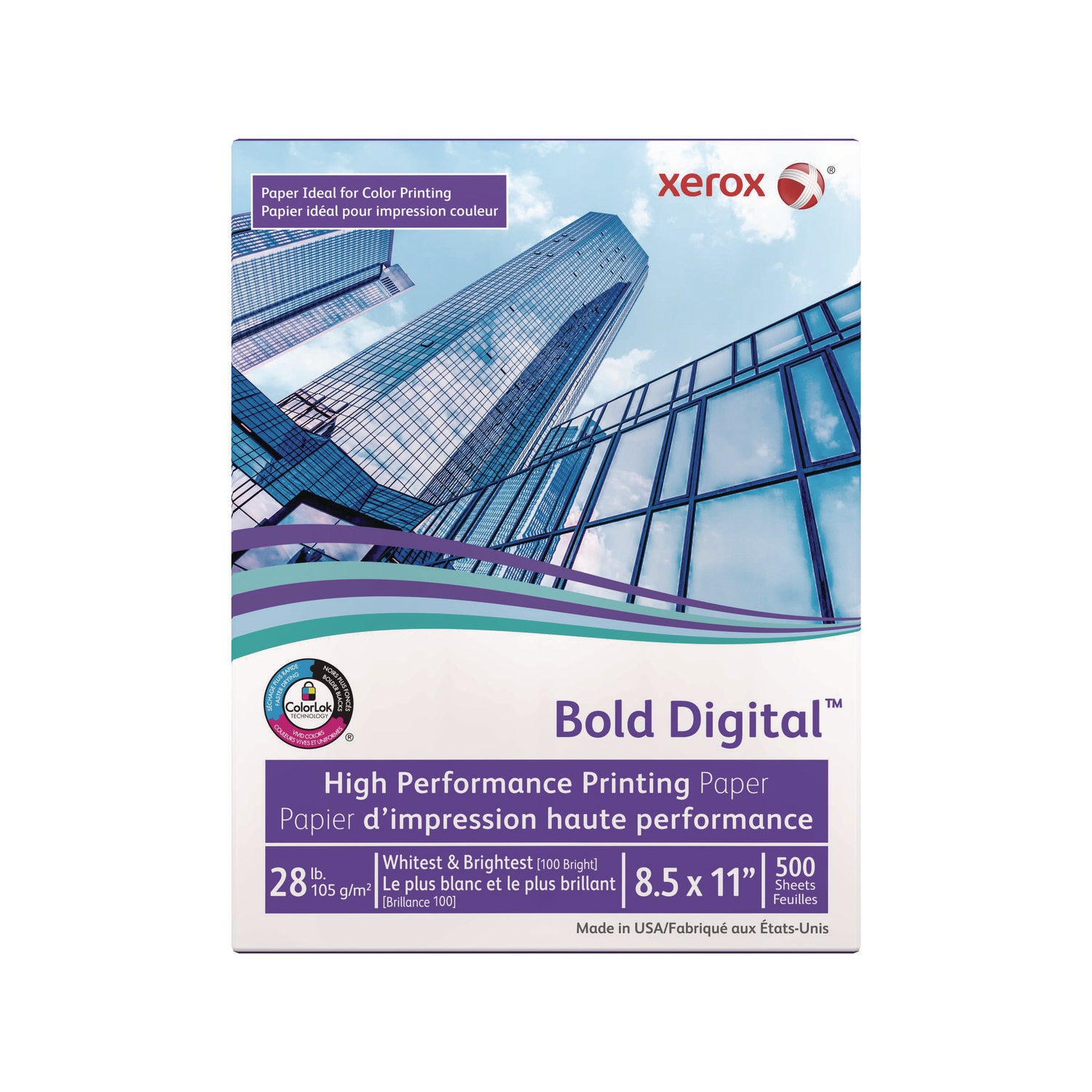 Bold Digital Printing Paper, 100 Bright, 28 lb Bond Weight, 8.5 x 11, White, 500/Ream - 1