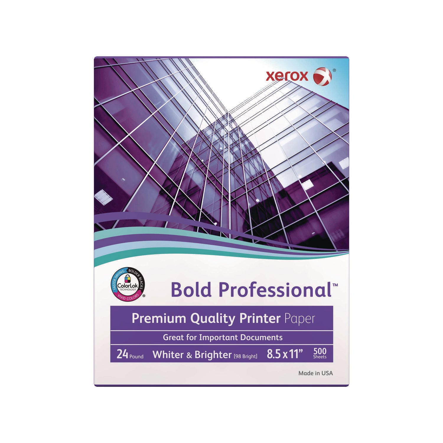 Bold Professional Quality Paper, 98 Bright, 24 lb Bond Weight, 8.5 x 11, White, 500/Ream - 1